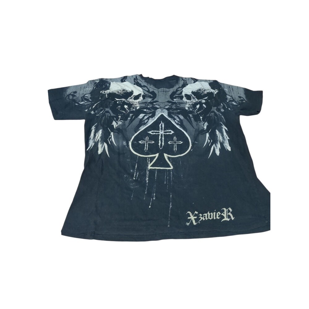 Xzavier Unlimited Graphic TShirt Exlarge Gothic Design Grunge Vintage Y2k Skulls